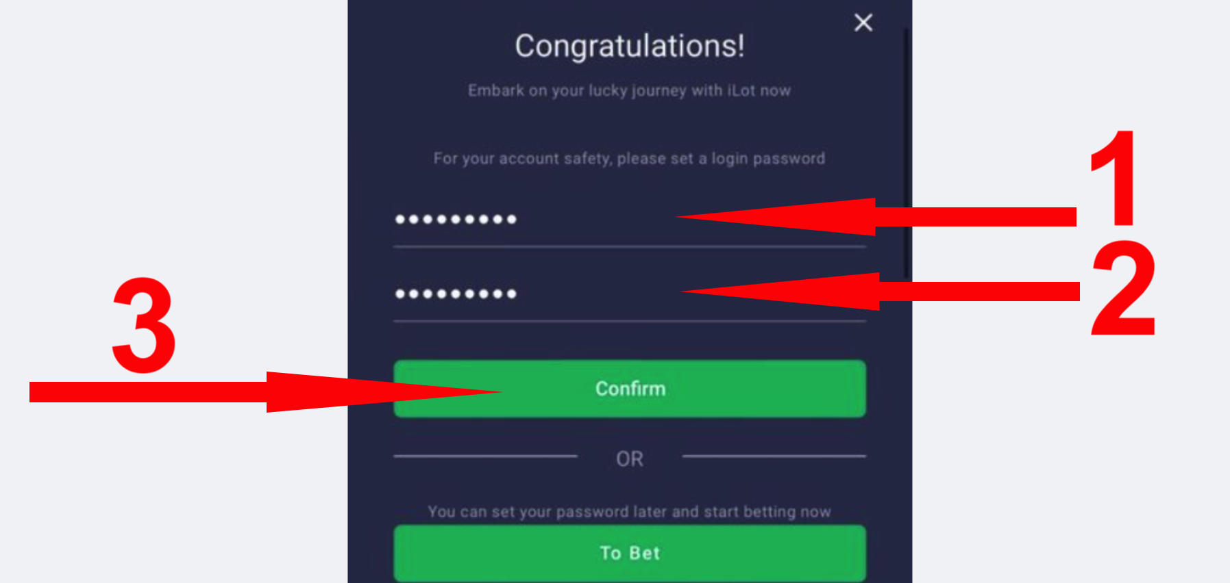 Fin Registration at ilot Bet