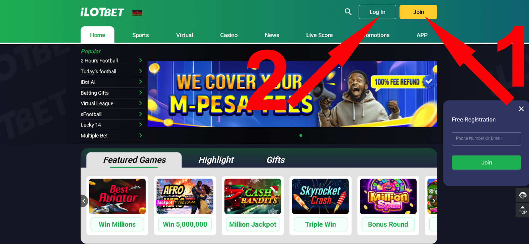 Registration at ilot Bet